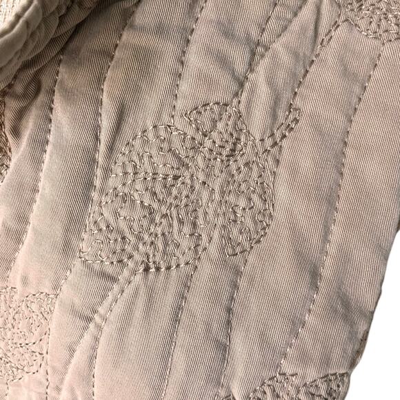 Vintage Action Wear Size Large Womens Jacket Quilted Beige Fall Embroidered - Picture 5 of 7